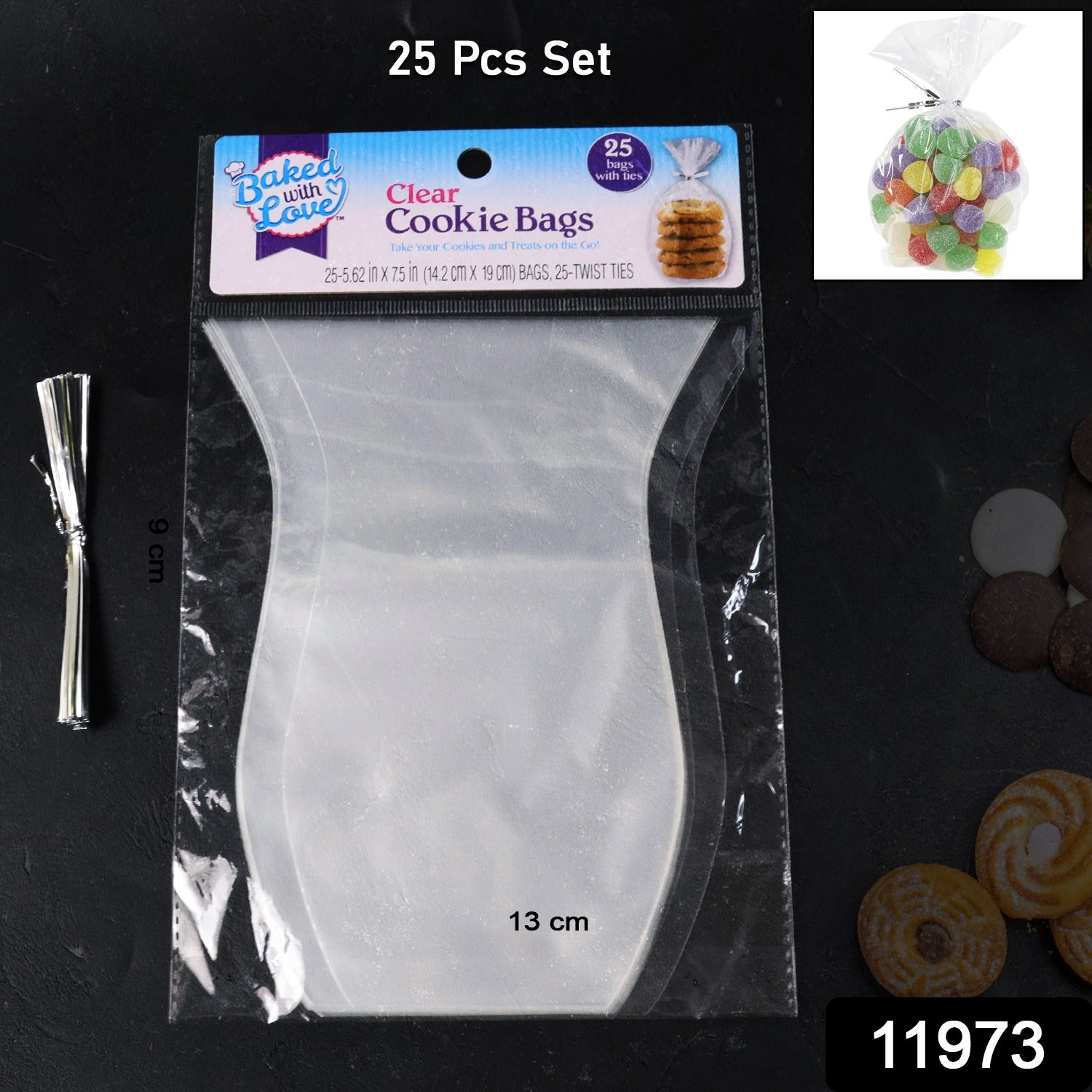 Clear Cookie Bags Gift Bag Clear Flat Treat Bags (25 Pcs Set) Clear Cookie Bags Gift Bag Clear Flat Treat Bags (25 Pcs Set)